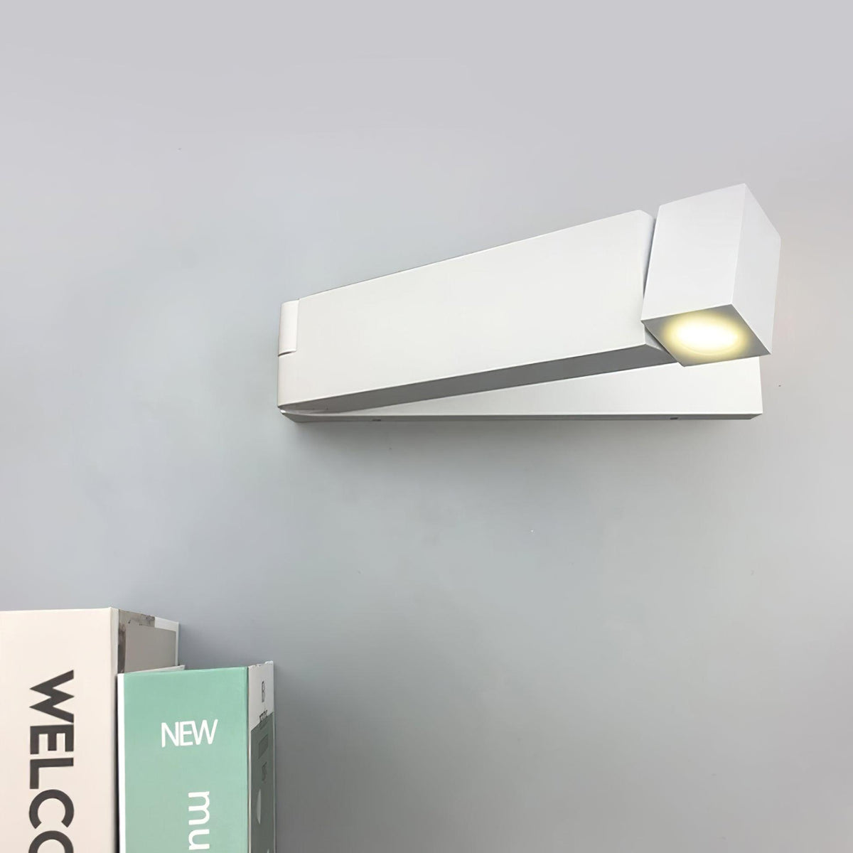 LED-væglampe med kabinet i aluminiumslegering, mat sort nikkel, minimalistisk