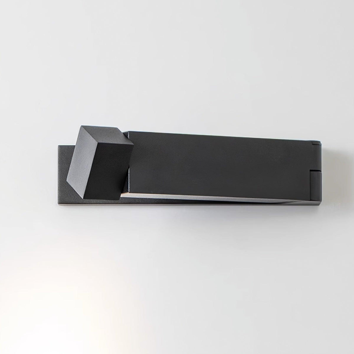 LED-væglampe med kabinet i aluminiumslegering, mat sort nikkel, minimalistisk