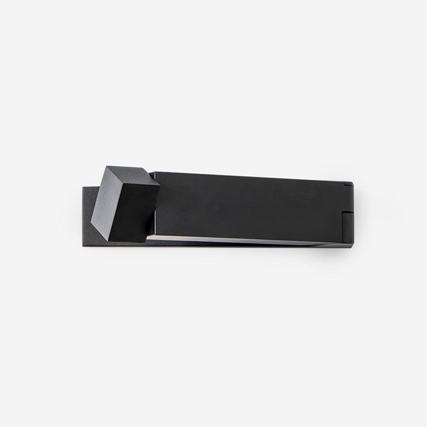 LED-væglampe med kabinet i aluminiumslegering, mat sort nikkel, minimalistisk