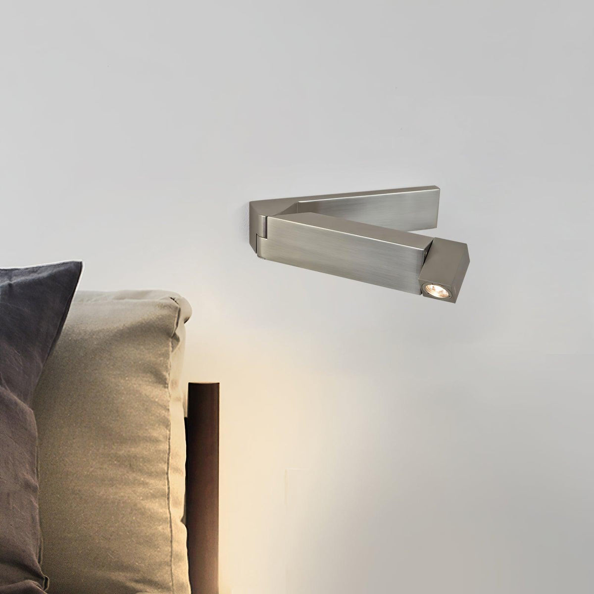 LED-væglampe med kabinet i aluminiumslegering, mat sort nikkel, minimalistisk