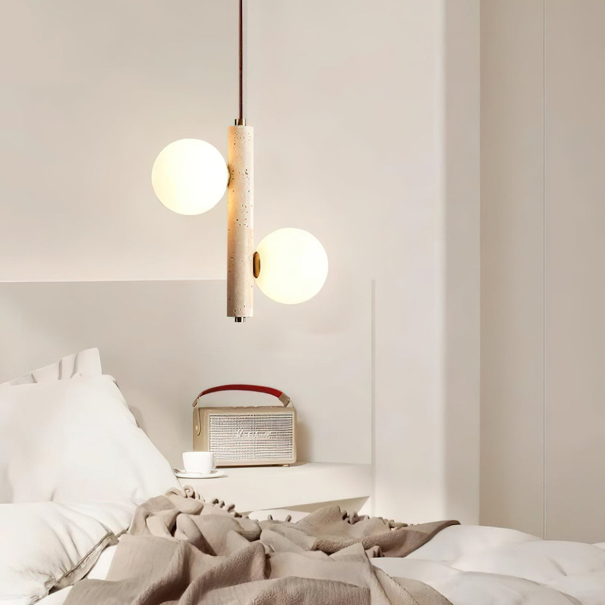 Aursorel Multi-Globe pendel i travertin