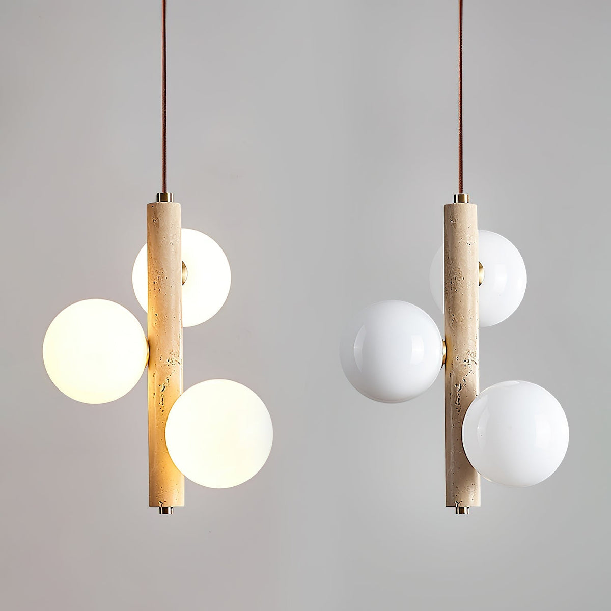 Aursorel Multi-Globe pendel i travertin