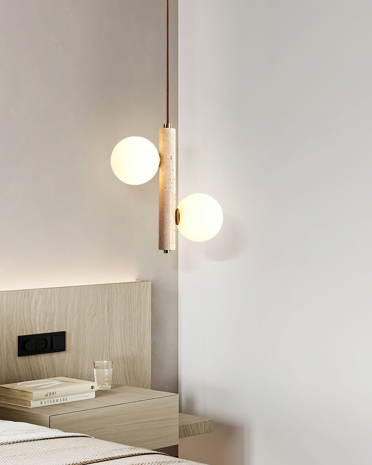 Aursorel Multi-Globe pendel i travertin