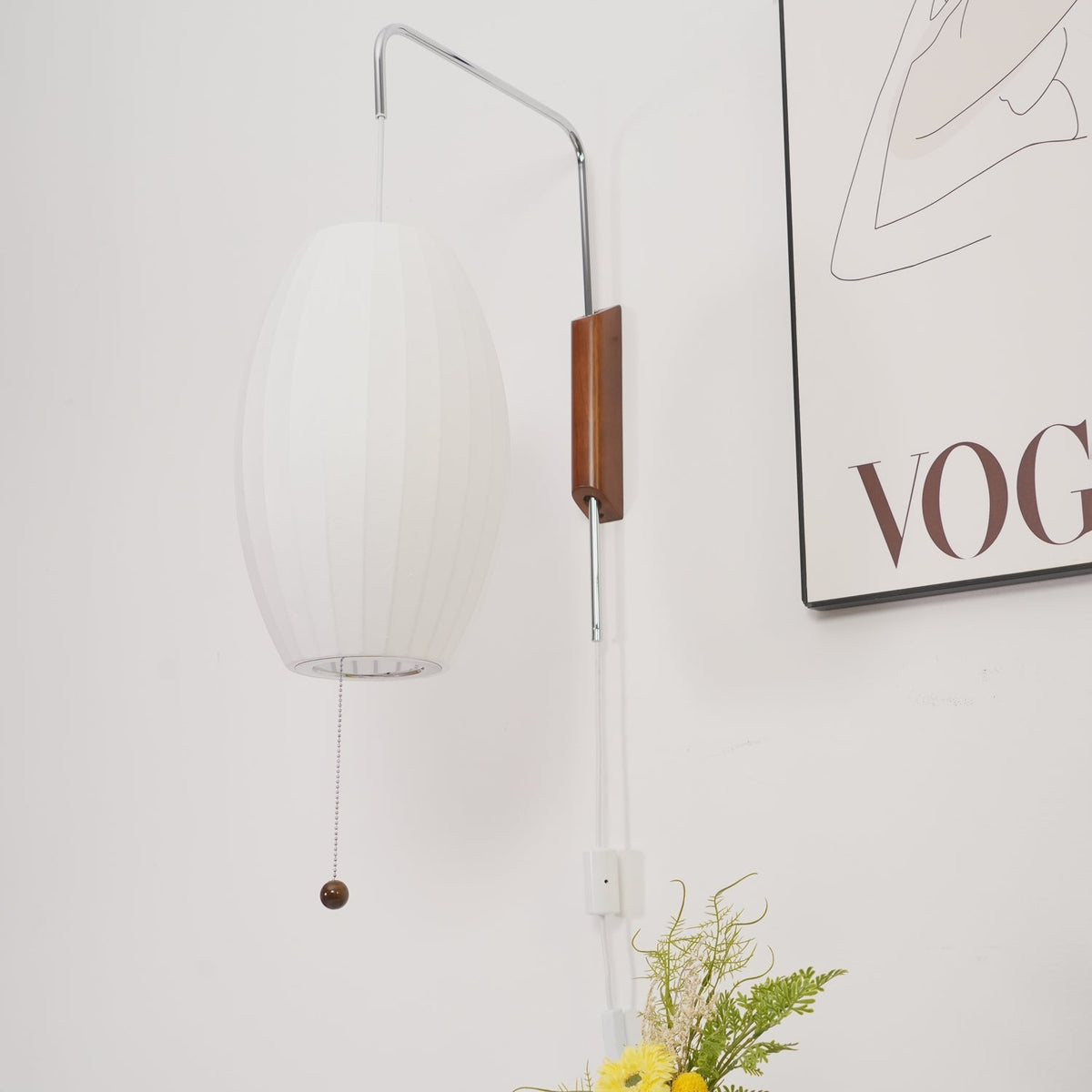 Aldinira Wall Sconce Walnut Ball