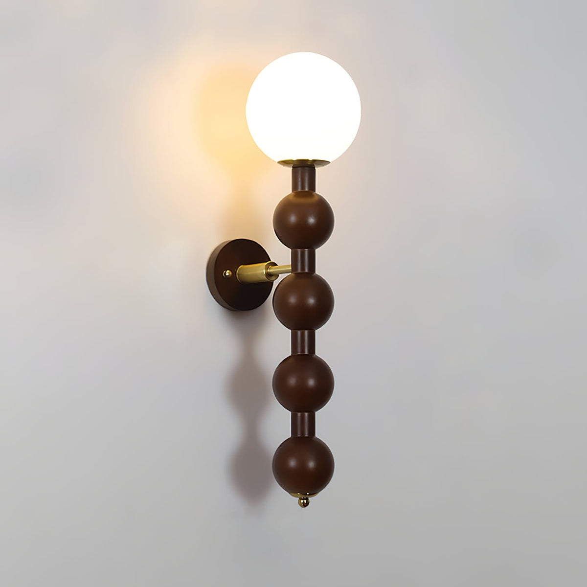 Olaeia moderne minimalistisk boblende væglampe i træ og glas
