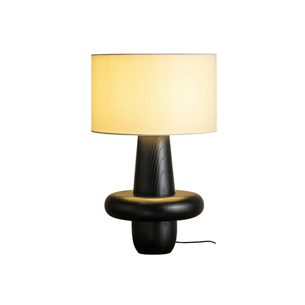 Ring minimalistisk bordslampa i trä