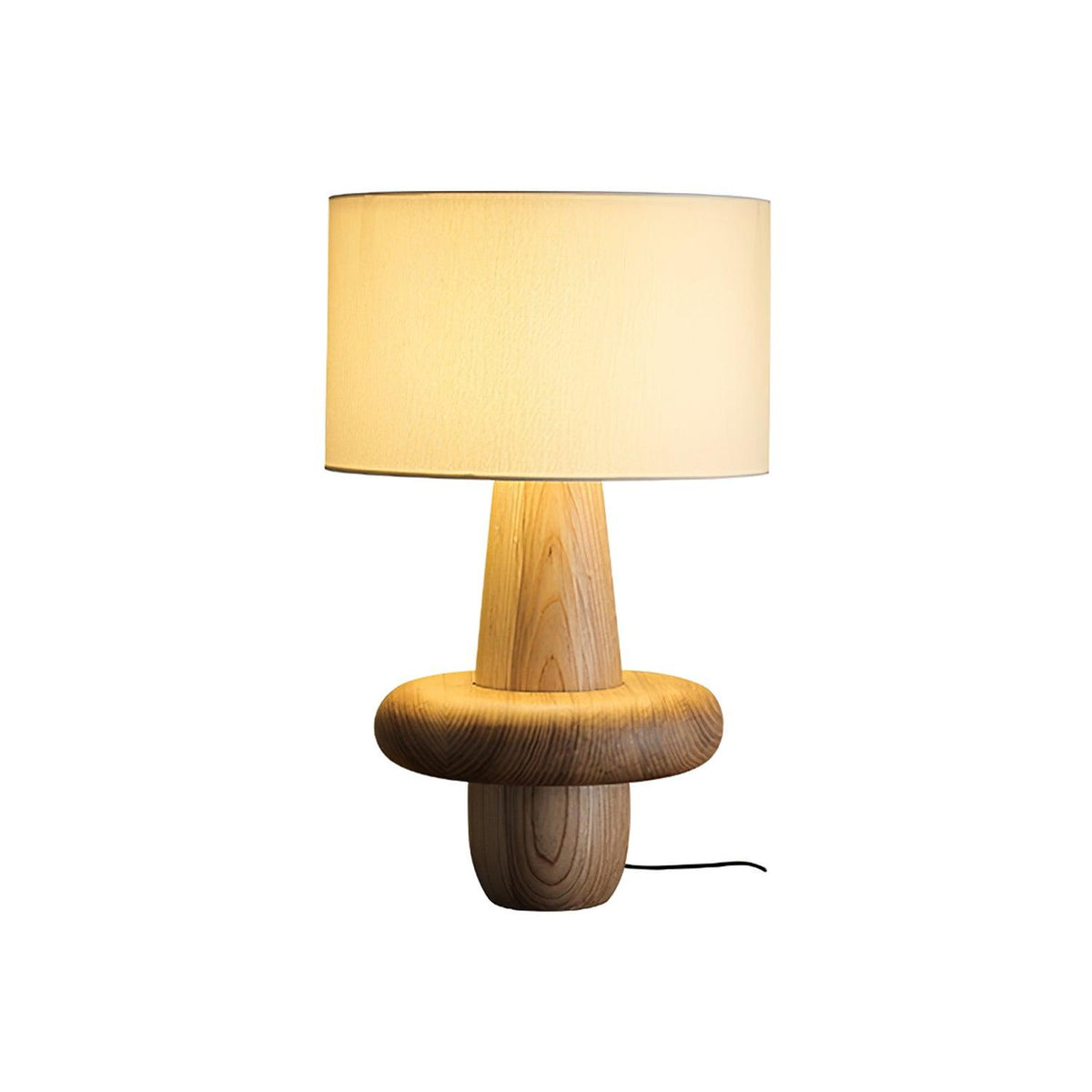 Ring minimalistisk bordslampa i trä
