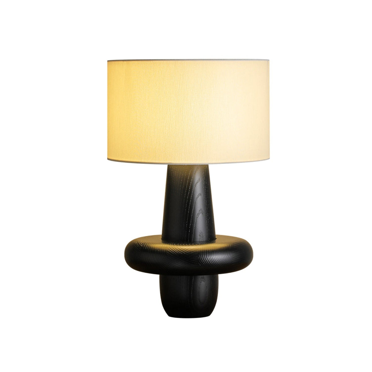 Ring minimalistisk bordslampa i trä