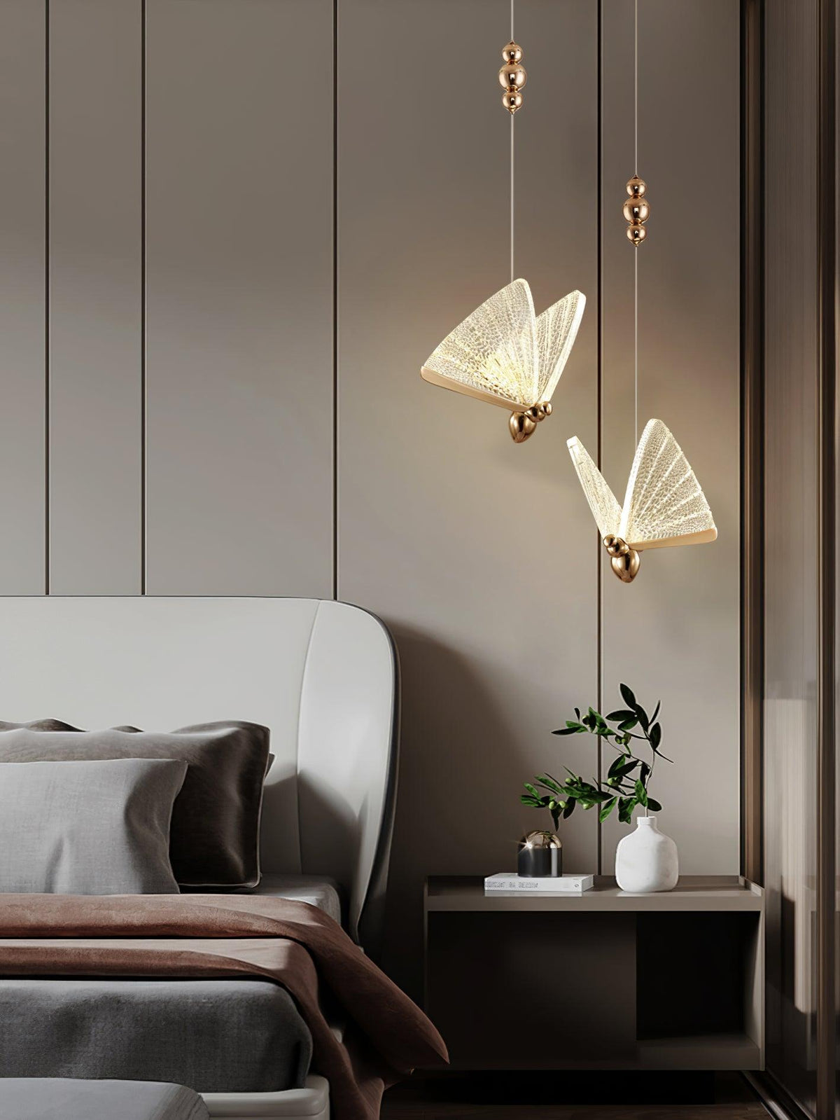 Luz pendente moderna Elaaneria em forma de borboleta