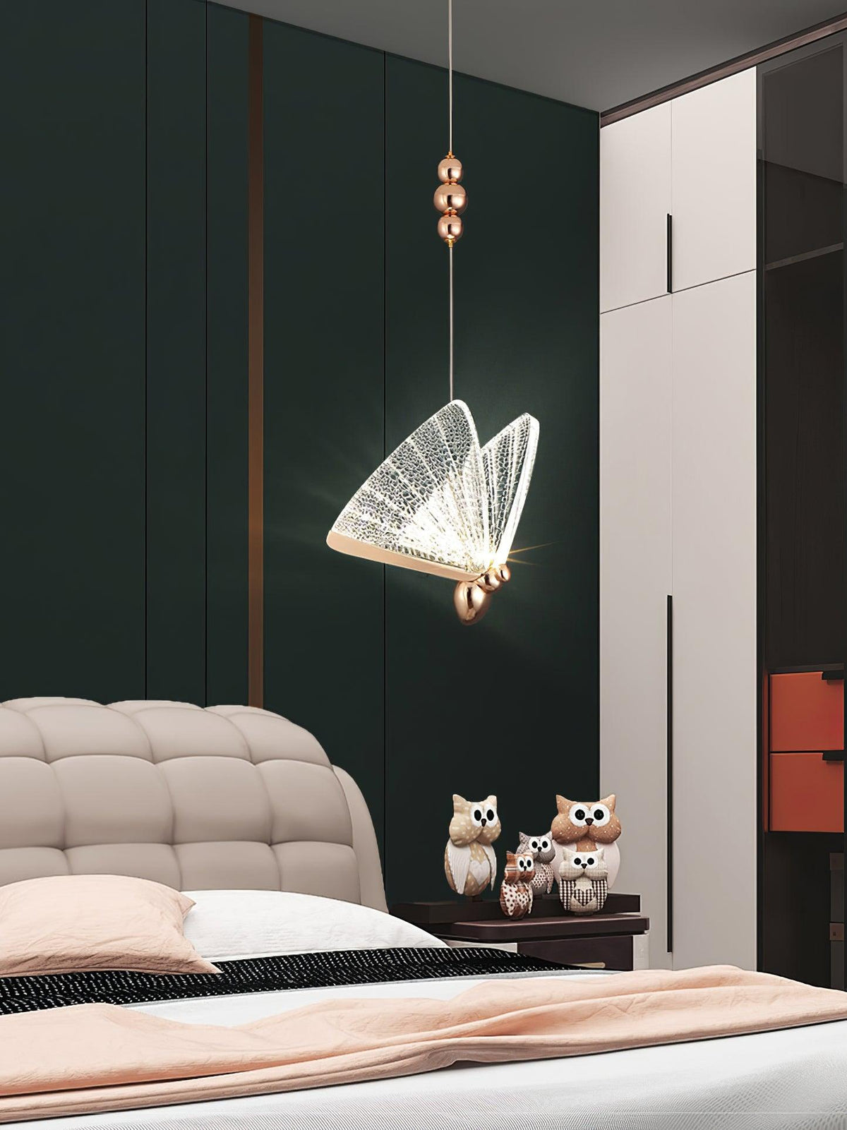 Luz pendente moderna Elaaneria em forma de borboleta