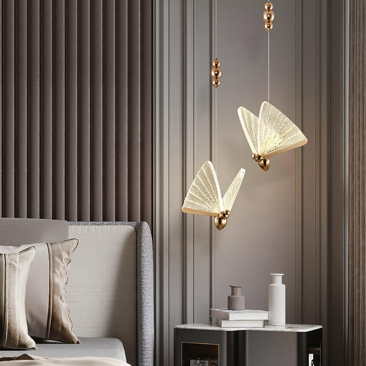 Luz pendente moderna Elaaneria em forma de borboleta