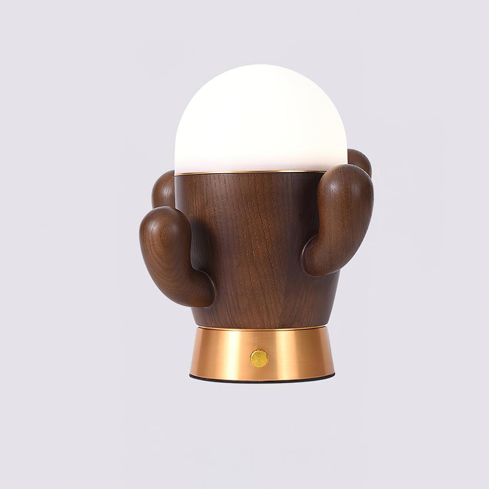 Solivice lekfull bordslampa i trä