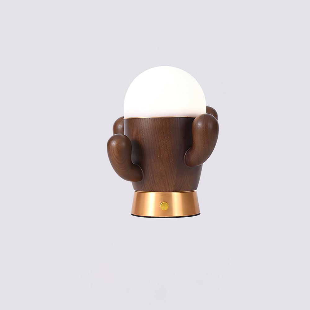 Solivice lekfull bordslampa i trä