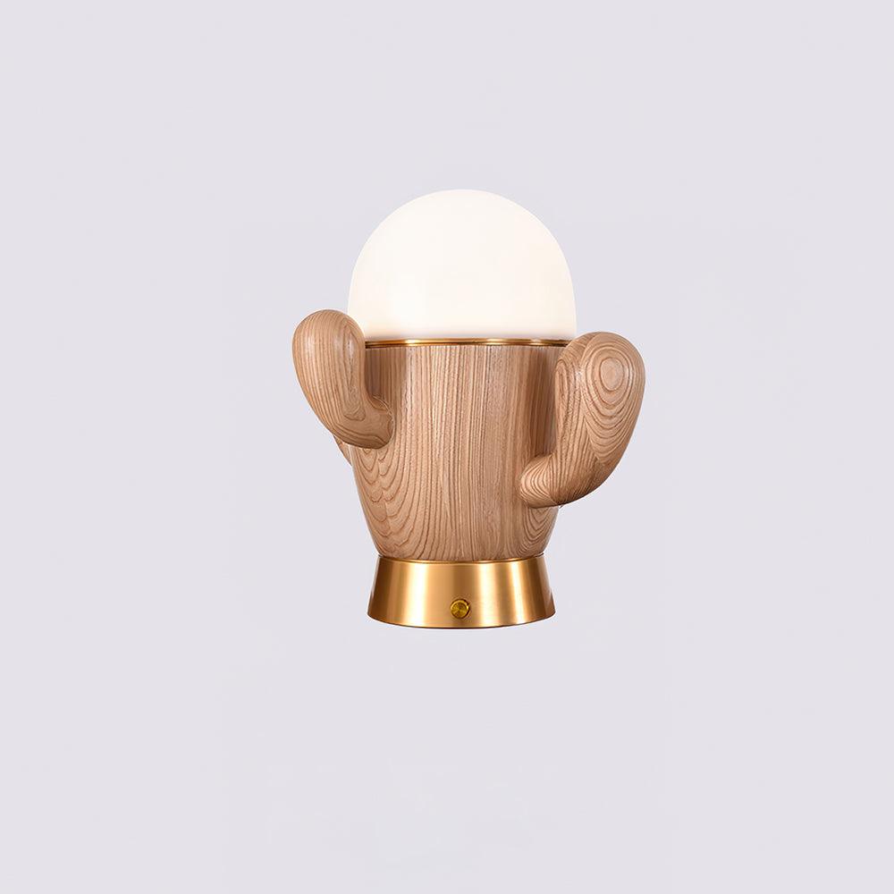 Solivice lekfull bordslampa i trä
