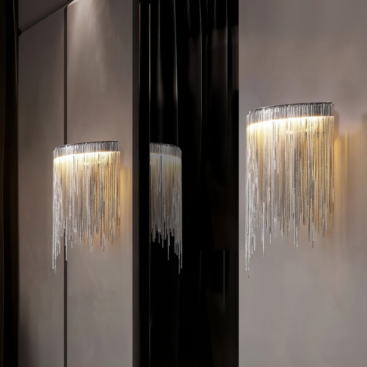 Gove glæsilegur vegglampi úr stáli