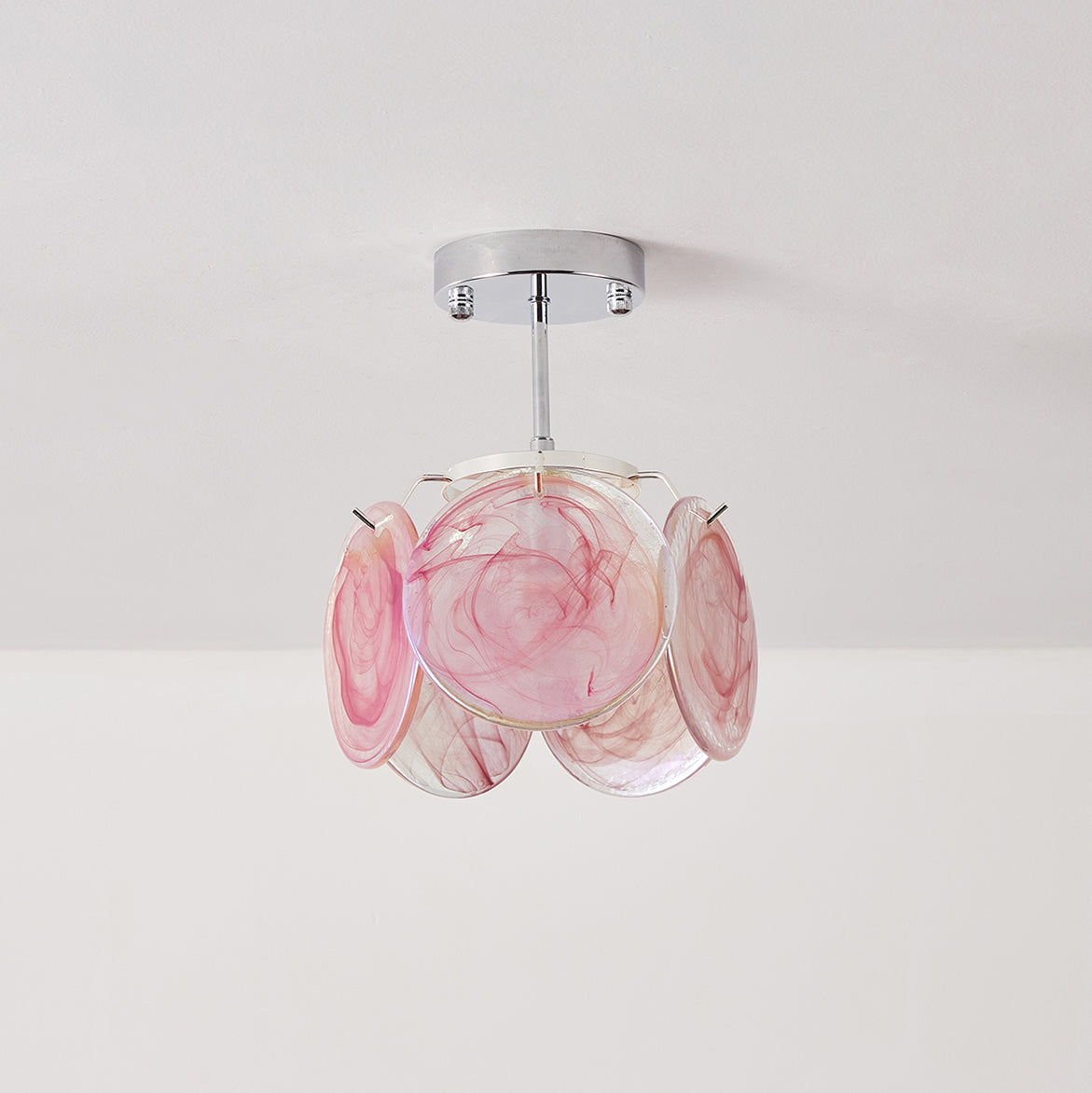 Lenira Ceiling Lamp Blue Art Glass Modern