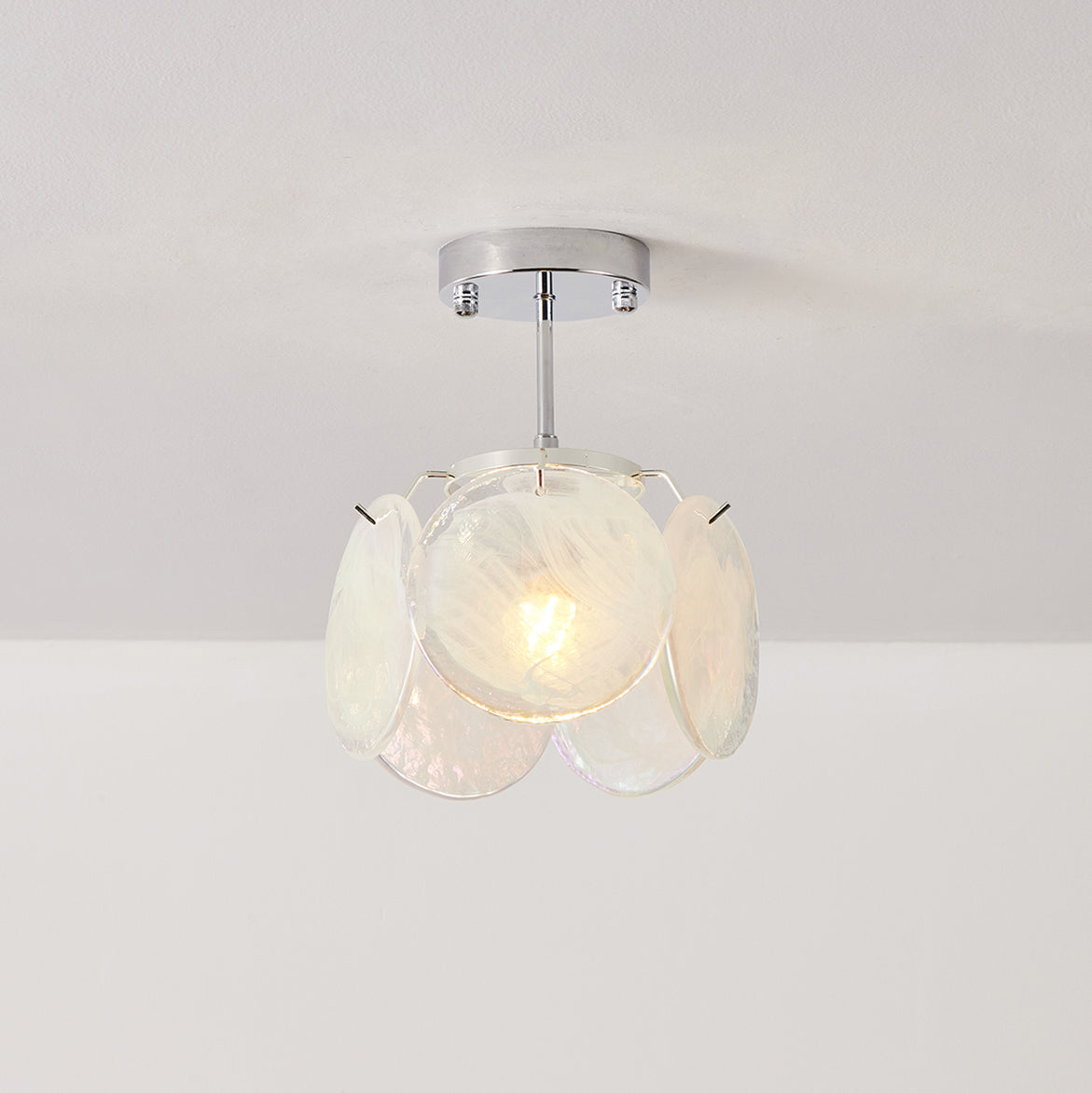 Lenira Ceiling Lamp Blue Art Glass Modern