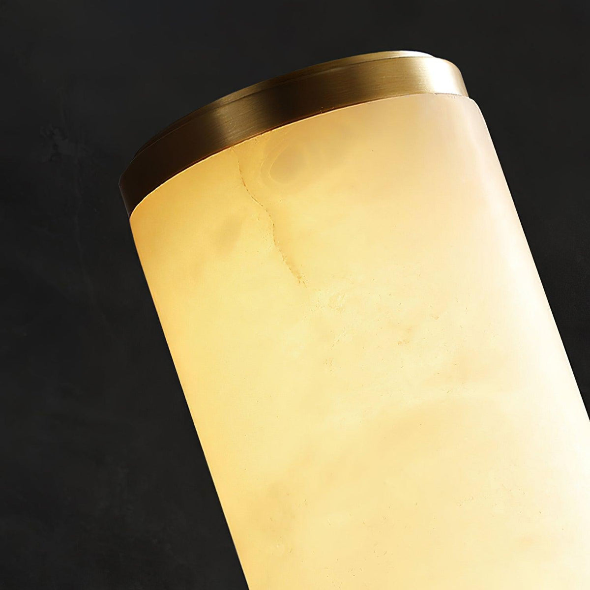 Kristy Alabaster  Vertical Cylindrical Wall Lamp