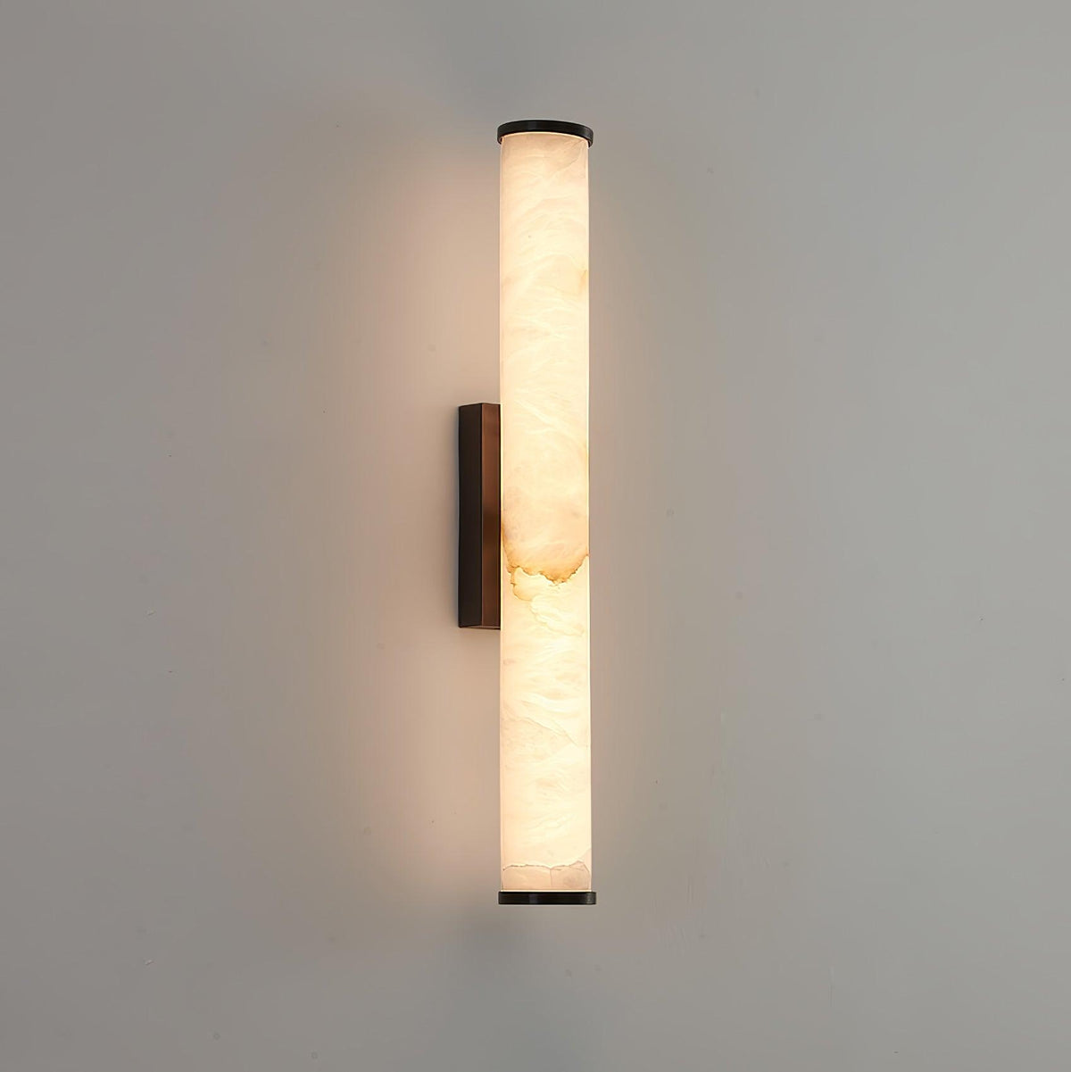 Kristy Alabaster  Vertical Cylindrical Wall Lamp