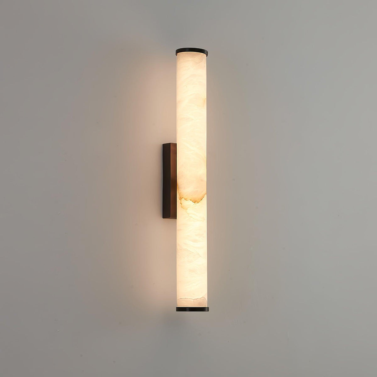 Kristy Alabaster  Vertical Cylindrical Wall Lamp