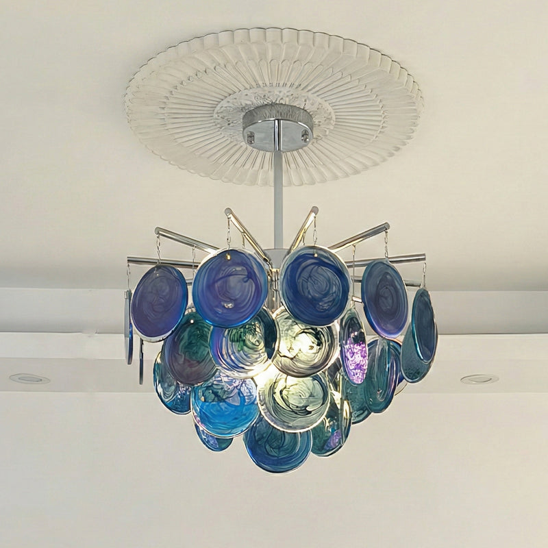 Velalissa lysekrone i glas