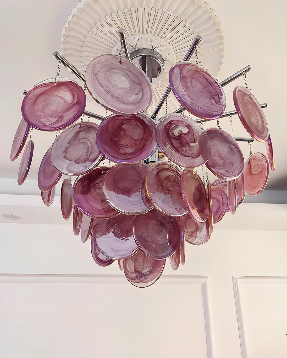 Velalissa lysekrone i glas
