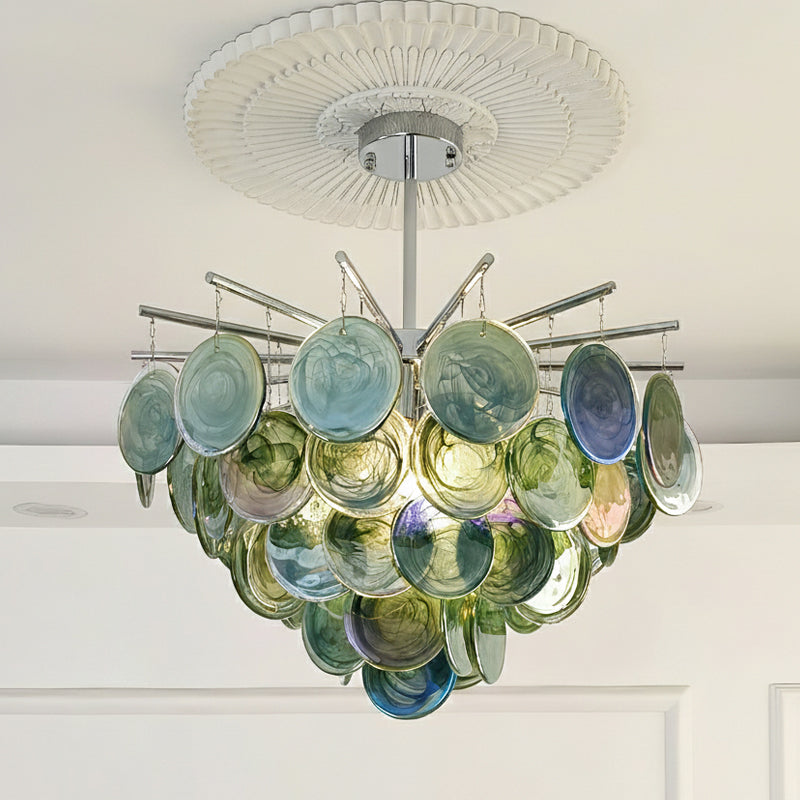 Velalissa lysekrone i glas