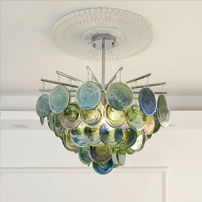 Velalissa lysekrone i glas