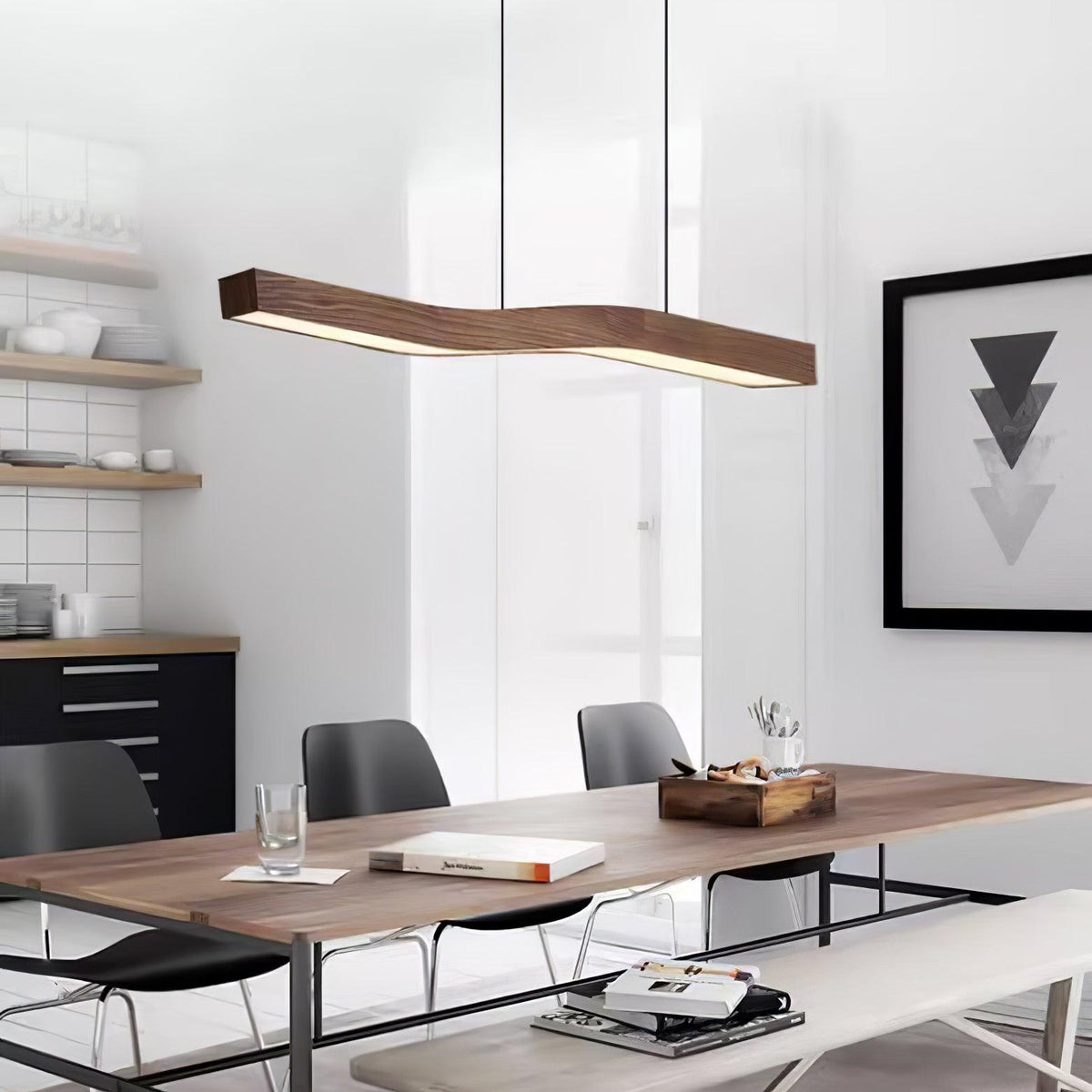 Daze minimalistisk pendellampa med linerskärm