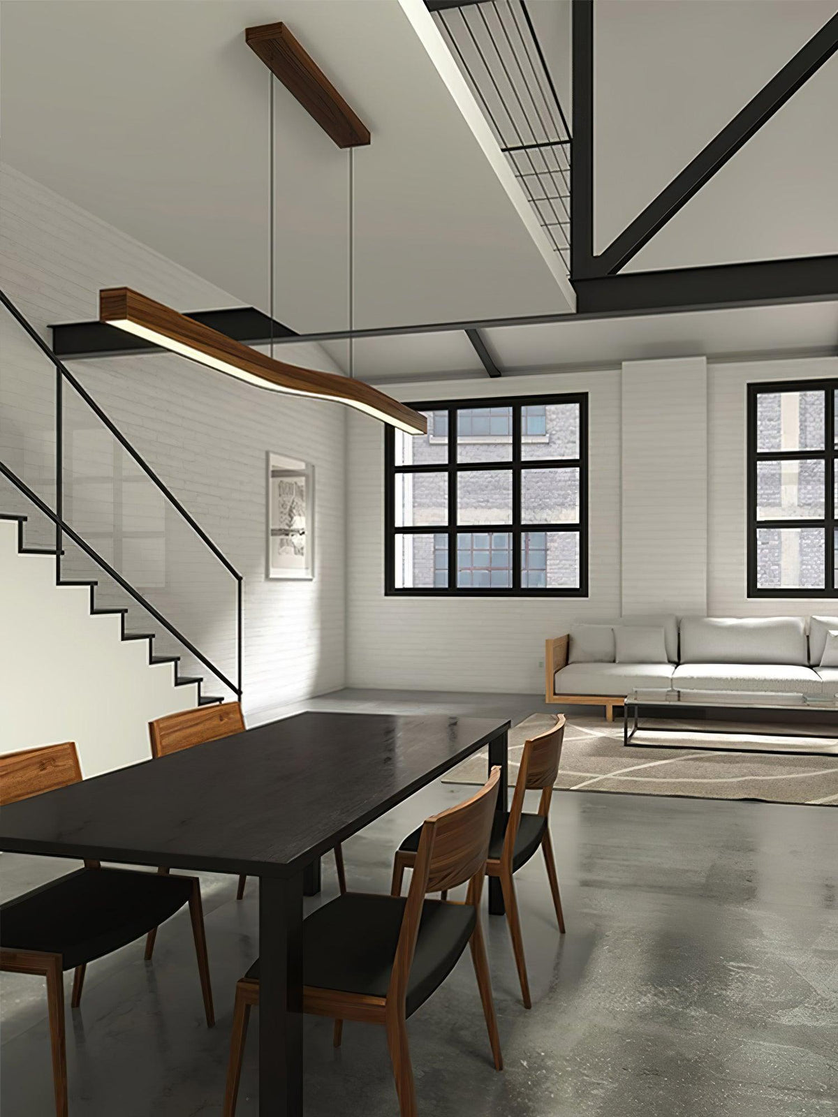 Daze minimalistisk pendellampa med linerskärm