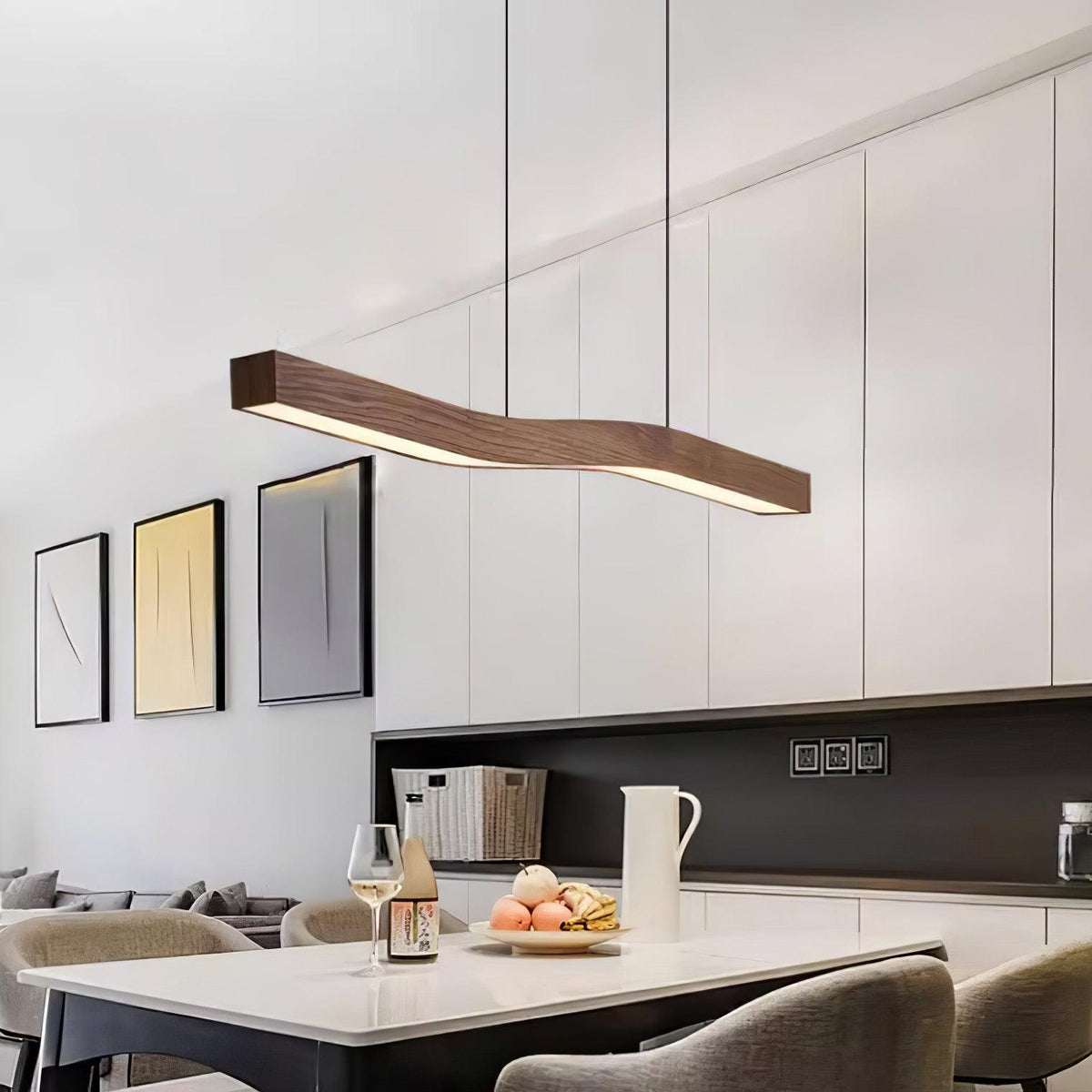Daze minimalistisk pendellampa med linerskärm