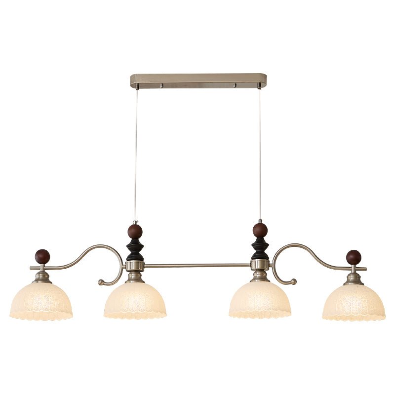 Ivvinisra elegant vintage-pendellampe i træ til køkkenø