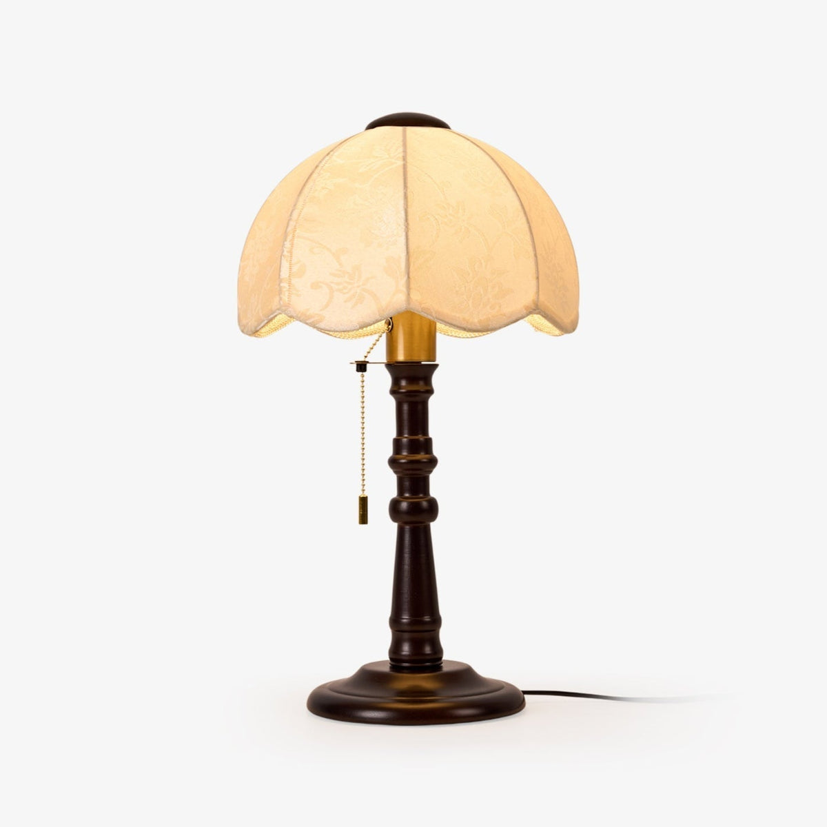 Beckett vintage-bordlampe i træ