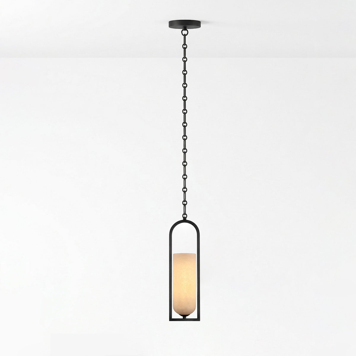 Candelabro lanterna Theron com corrente em cascata