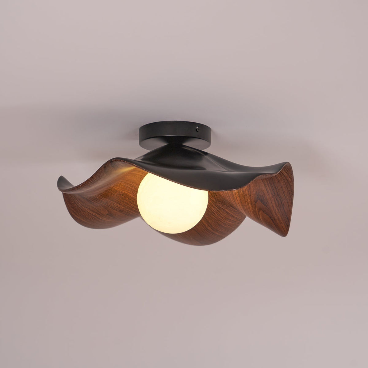 Lanoen puinen mustavalkoinen kattovalaisin