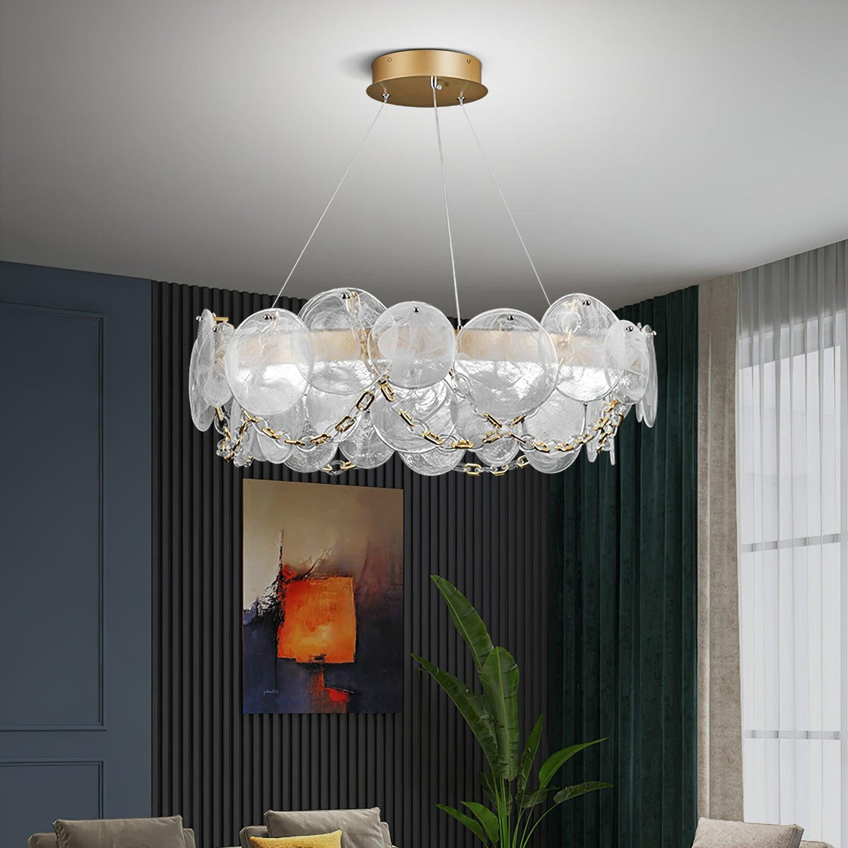 Candelabro de luxo em vidro Celinaria