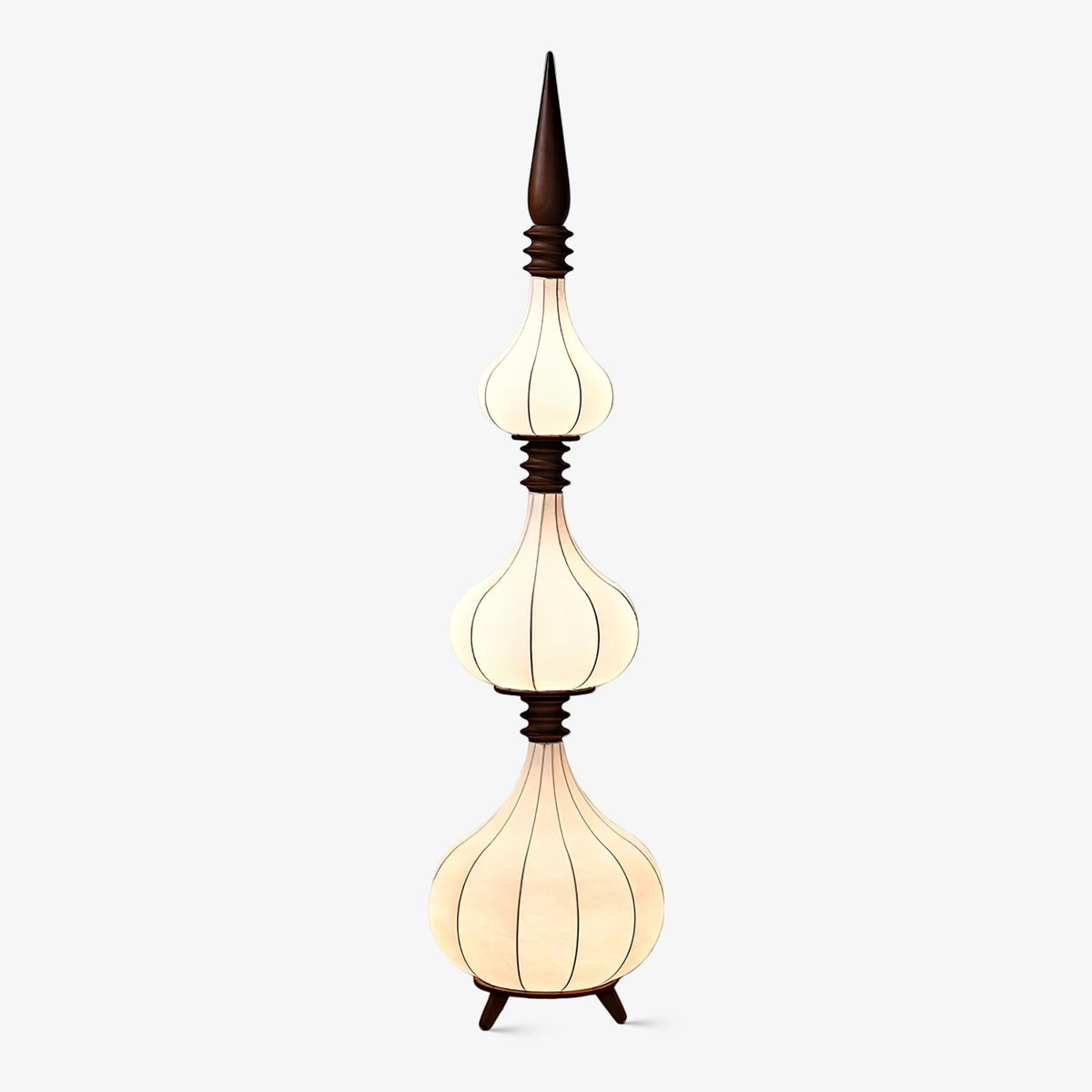 Cetalyra-lagopdelt gulvlampe i græskarform