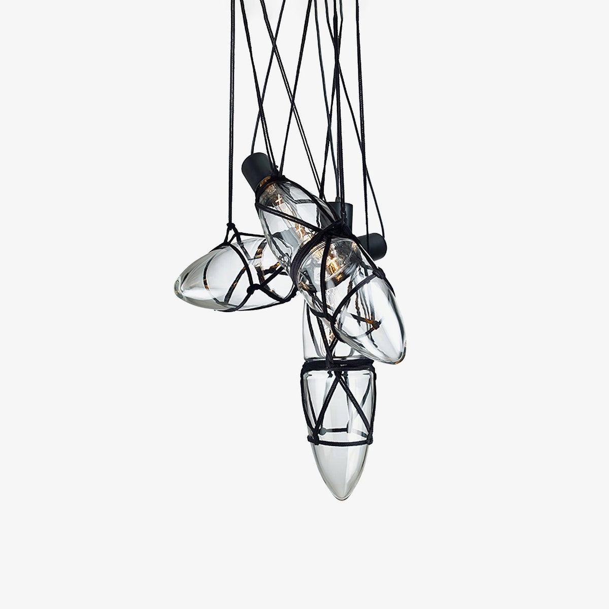 Sior kreativ flaskeformet pendellampe i glas