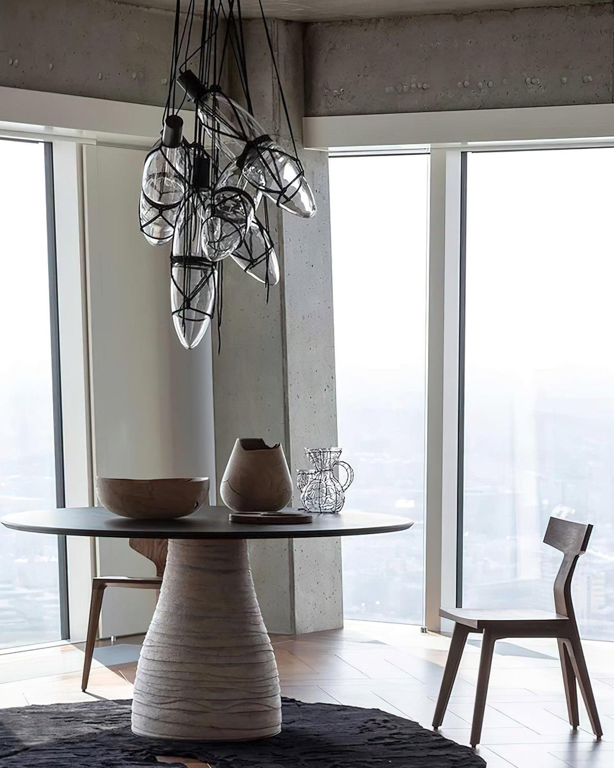 Sior kreativ flaskeformet pendellampe i glas