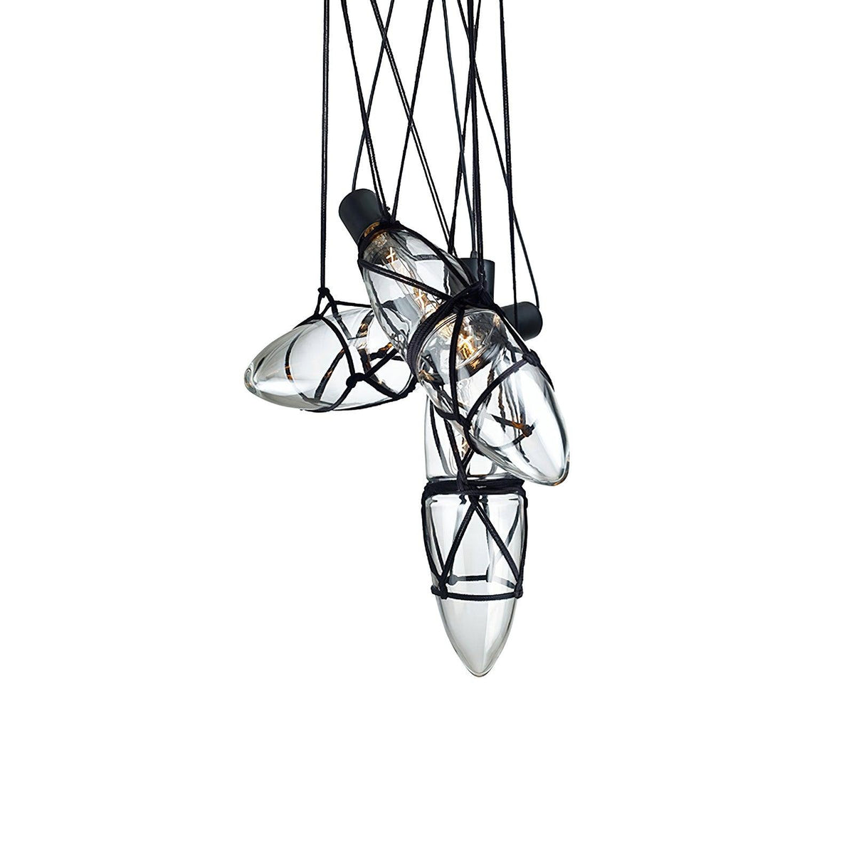 Sior kreativ flaskeformet pendellampe i glas