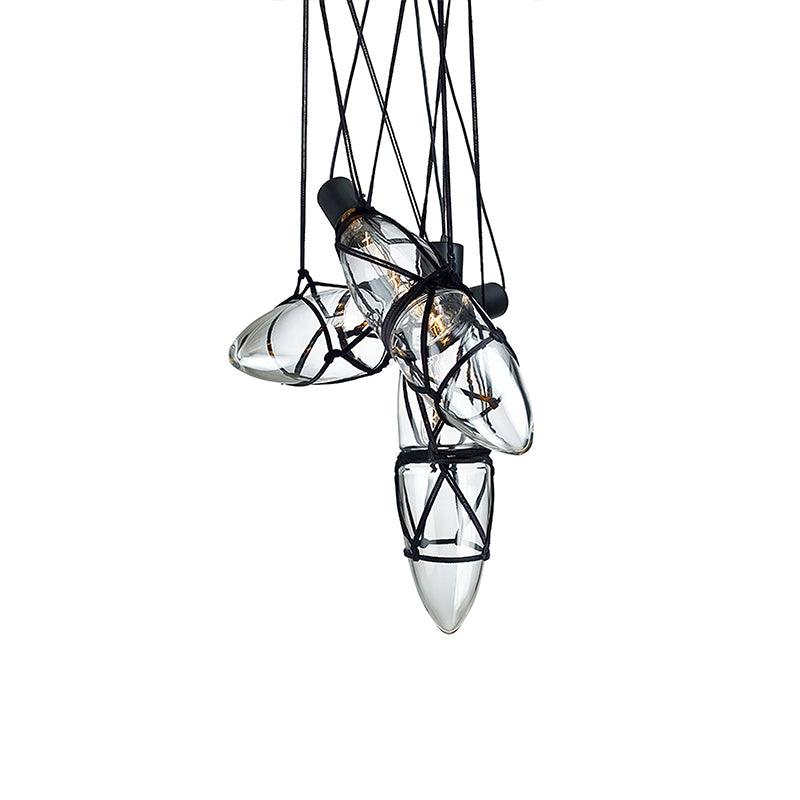 Sior kreativ flaskeformet pendellampe i glas