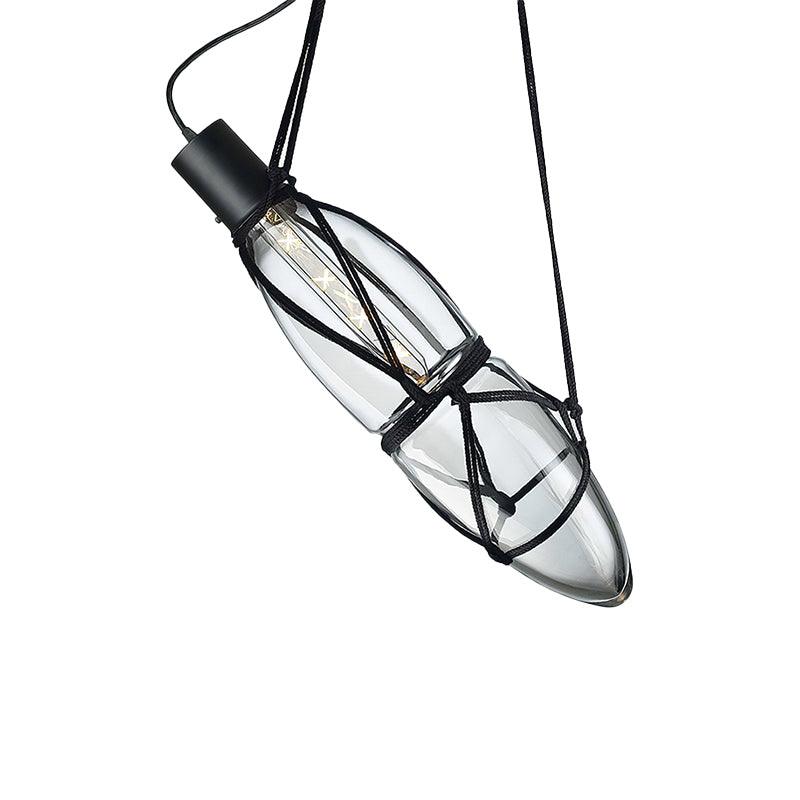 Sior kreativ flaskeformet pendellampe i glas