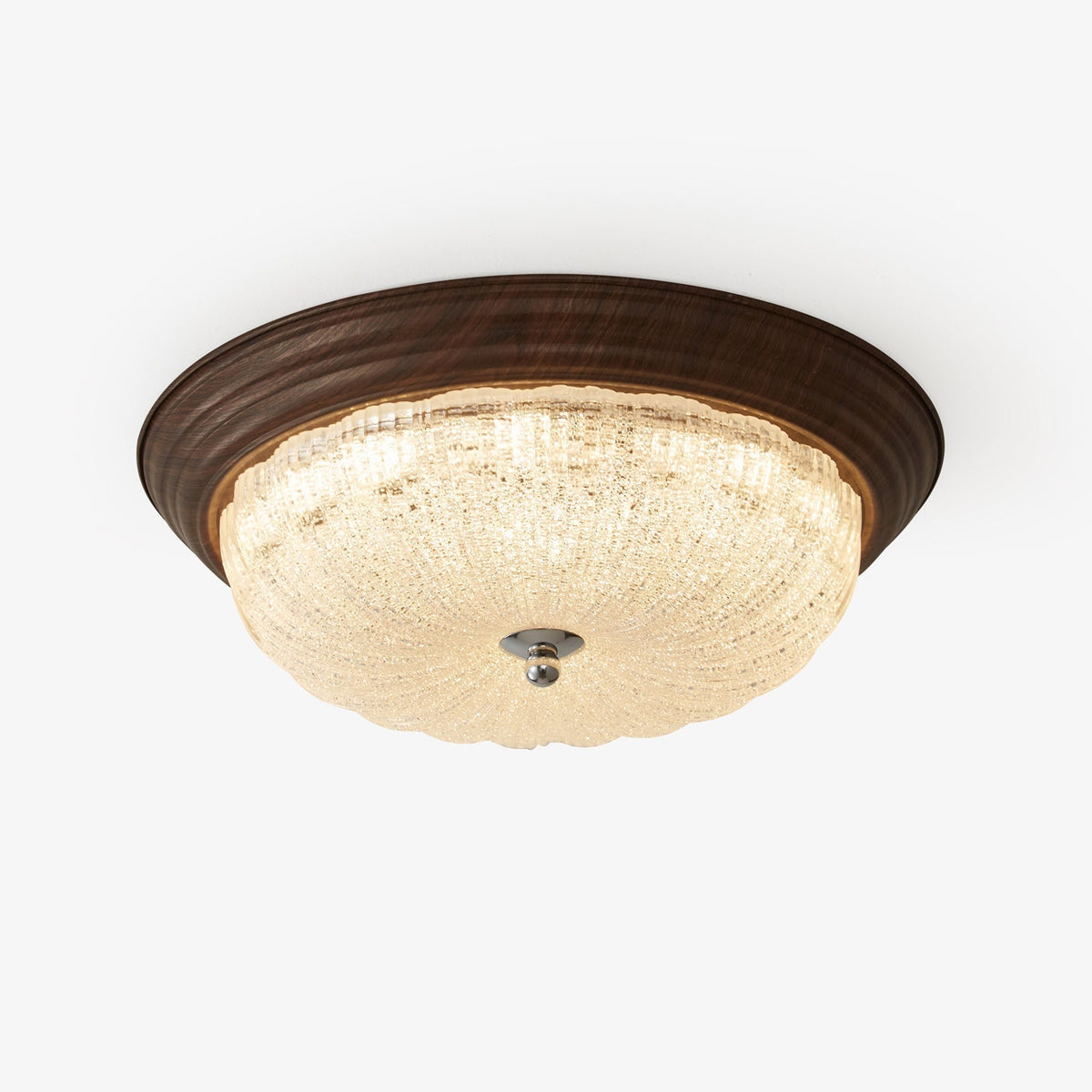 Tacell elegant premiumtaklampa i valnöt och glas