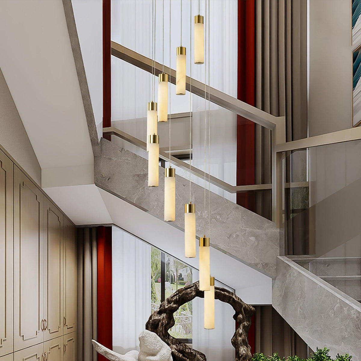 Aurelia Modern Alabaster Pendant Chandelier