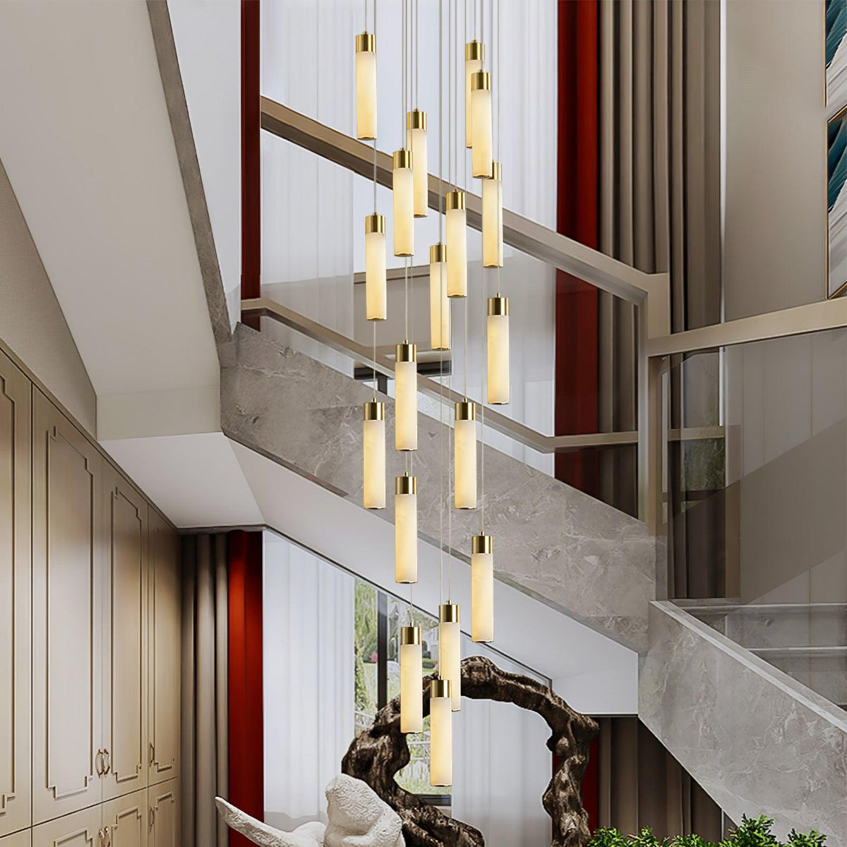 Aurelia Modern Alabaster Pendant Chandelier