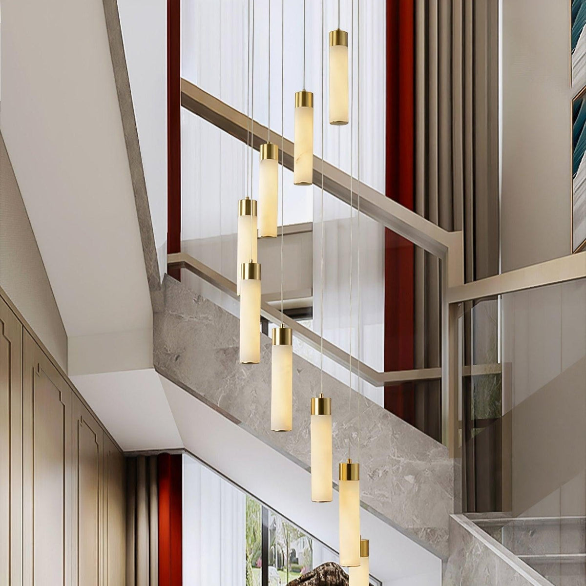 Aurelia Modern Alabaster Pendant Chandelier