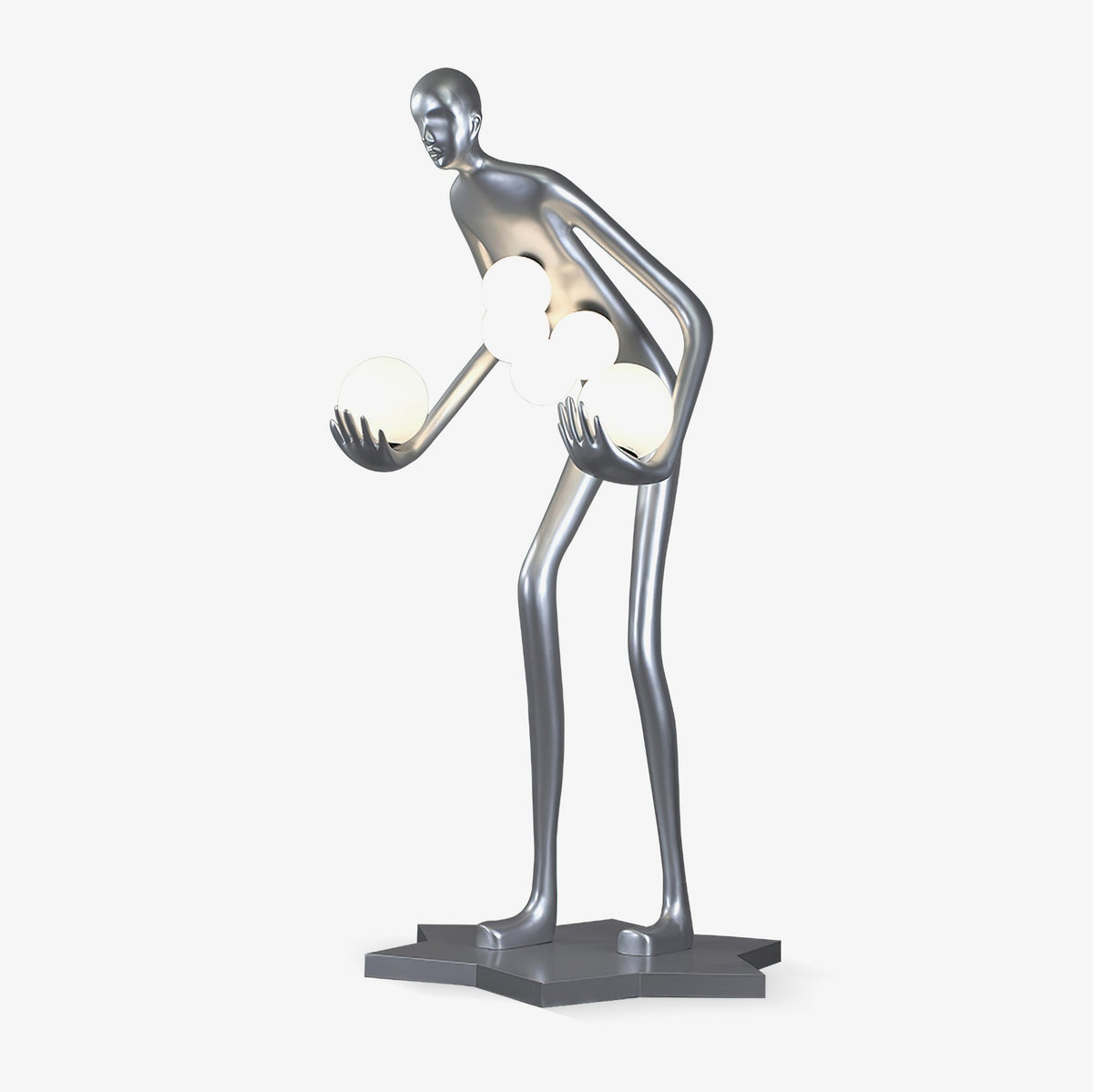 Silvaris skulptural golvlampa
