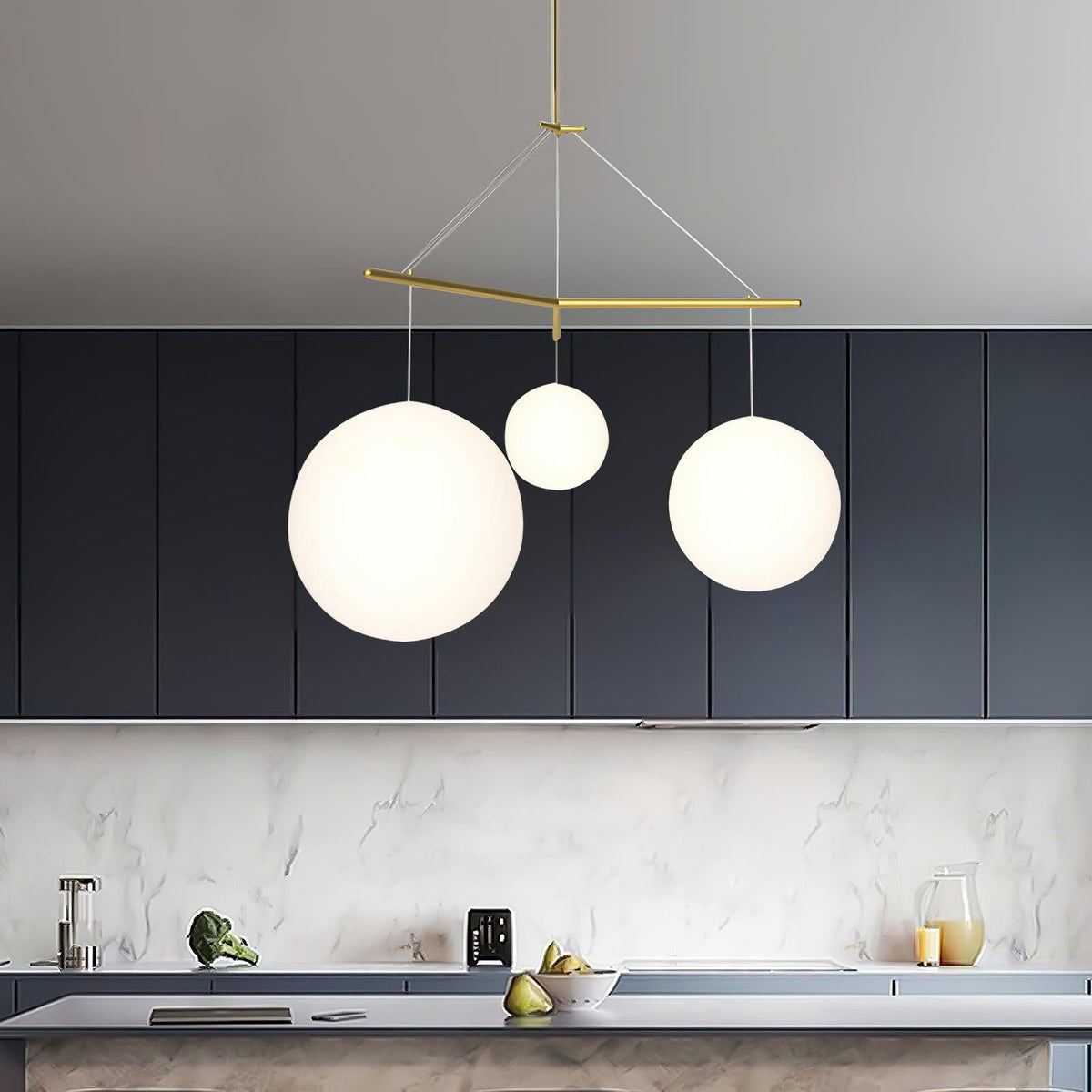 Triad minimalistisk pendellampa i glas