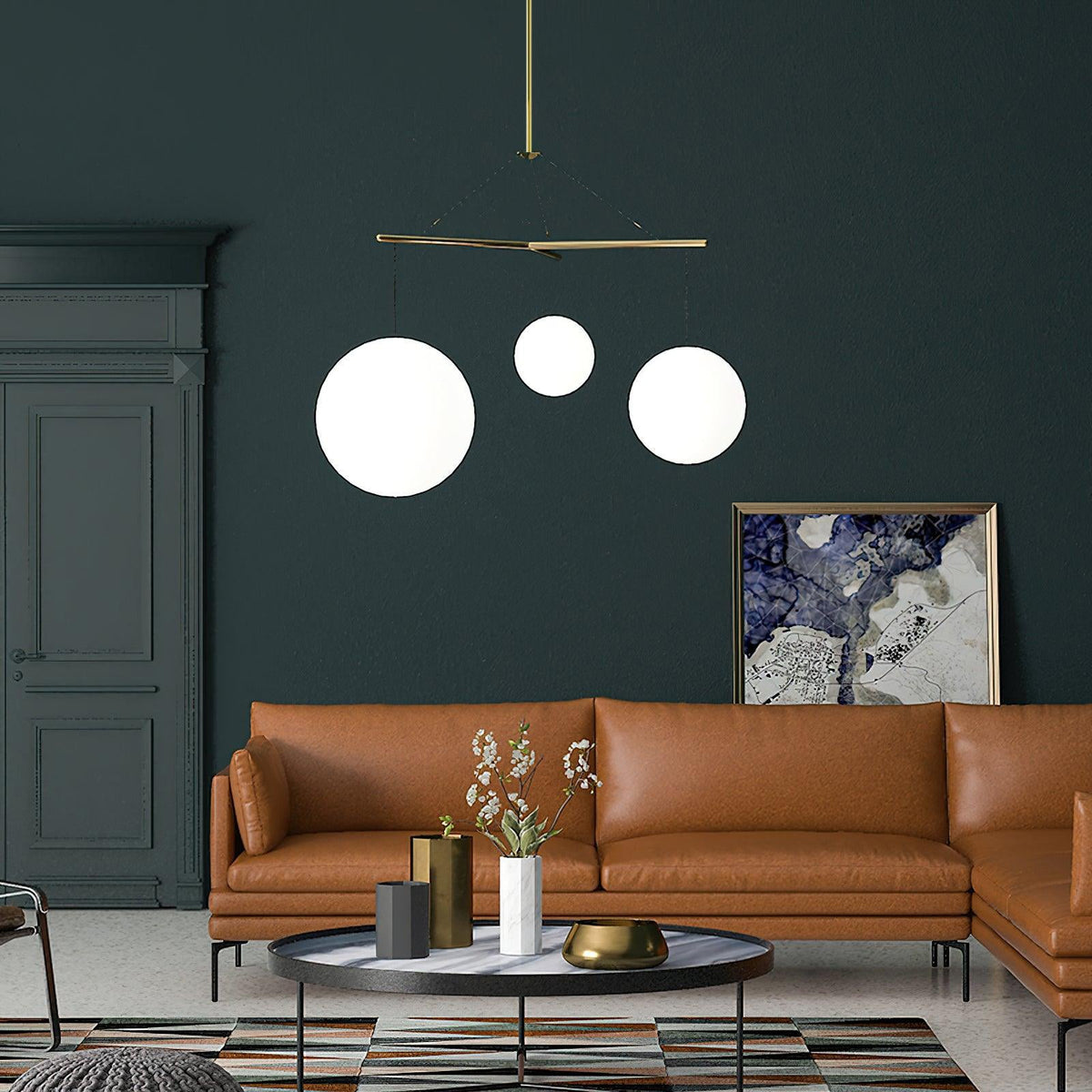 Triad minimalistisk pendellampa i glas