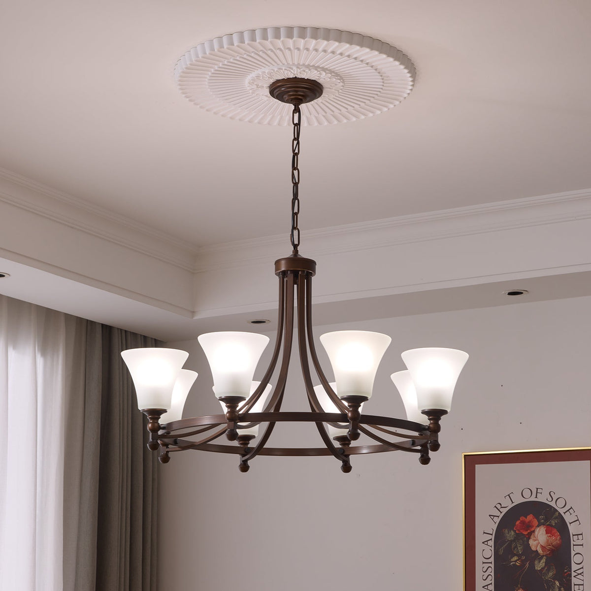 Celestine traditionel elegant vintage-glødende lysekrone